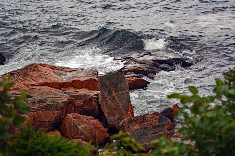 rocks and waves